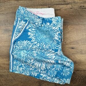 Lilly Pulitzer Women's The Callahan Shorts Size 6 Ariel Blue‎ Lion In The Sun